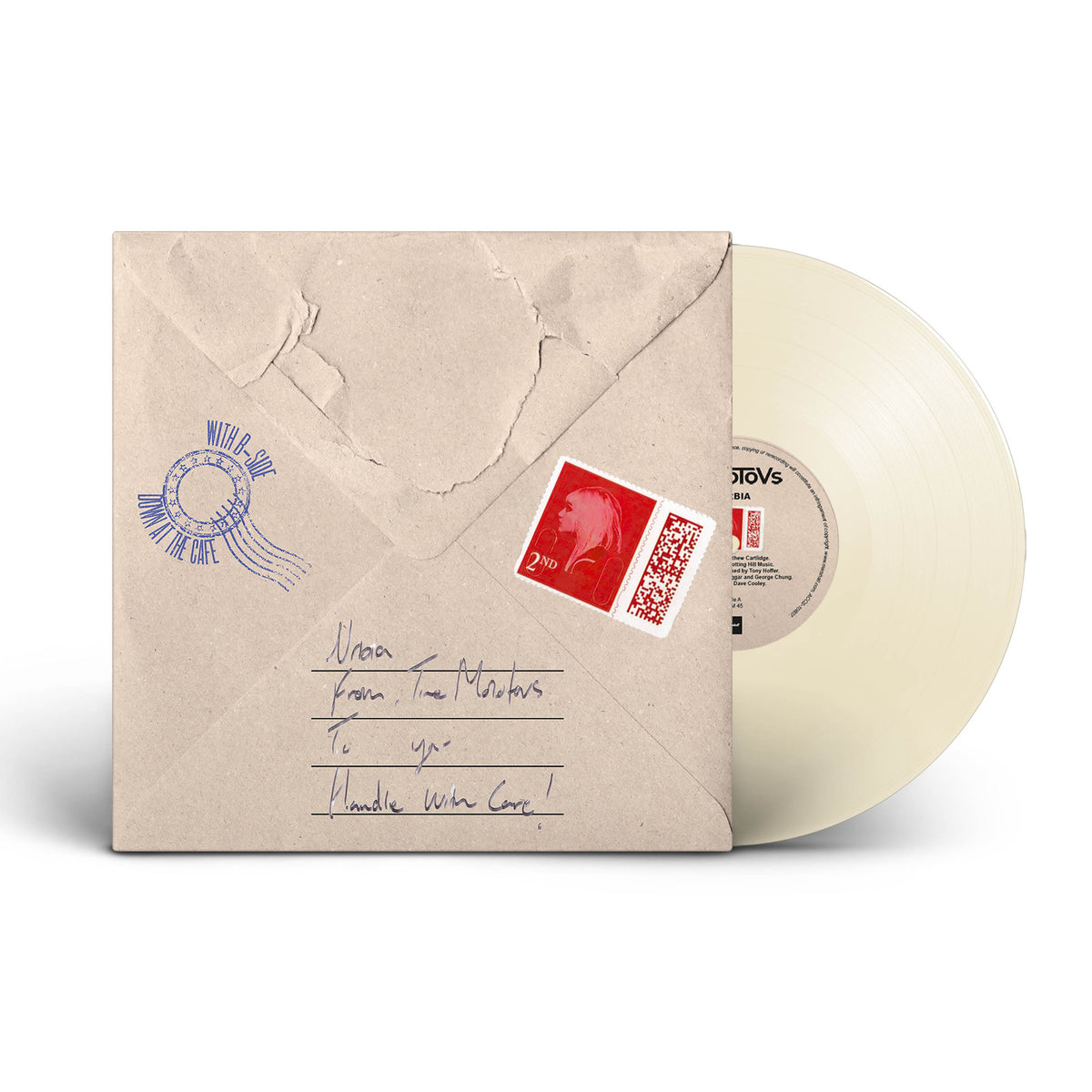 The Molotovs – Urbia / Down At The Cafe 7-inch single sleeve and vinyl; supplied packshot, signature not pictured