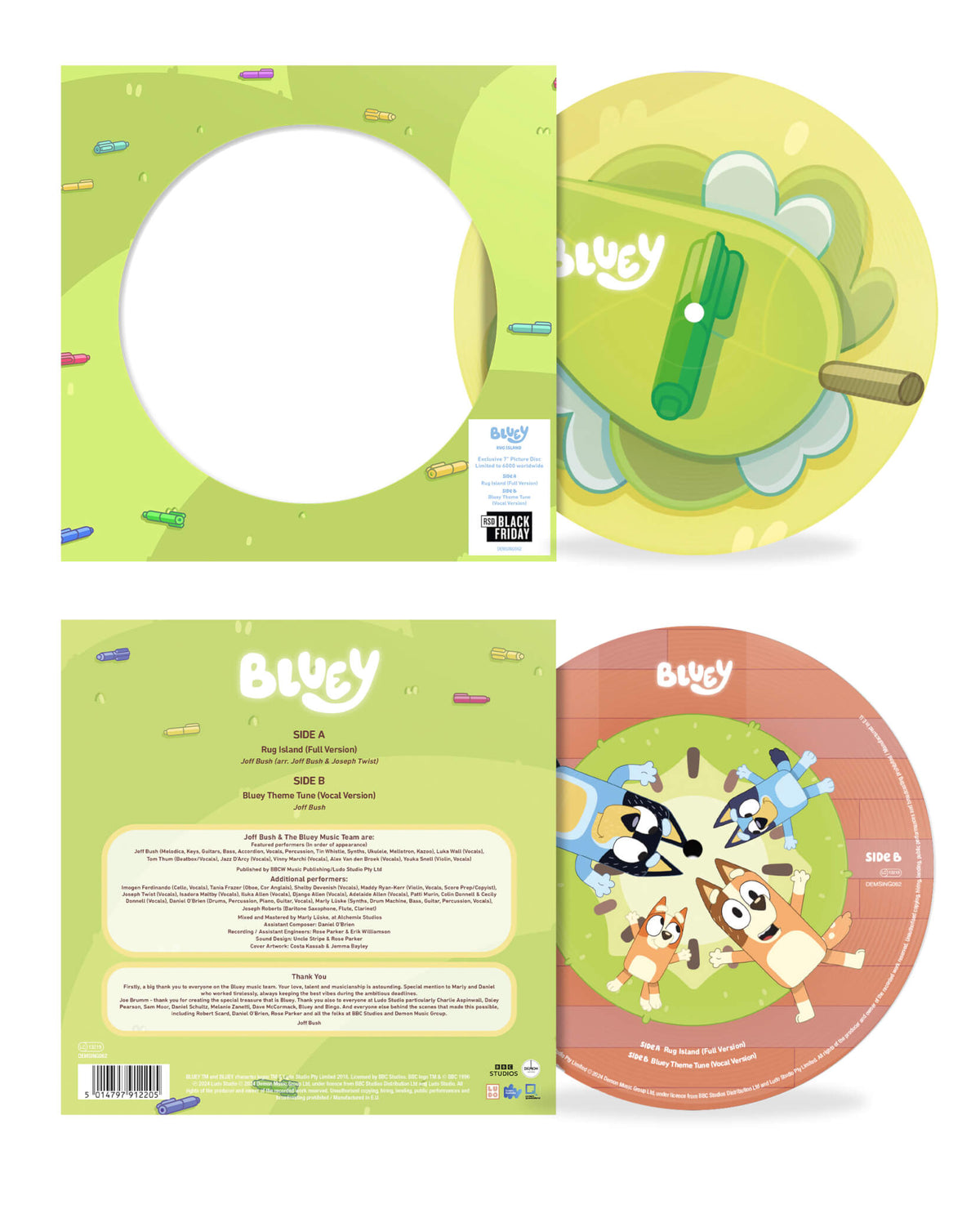 Bluey - Rug Island (RSDBF24) (7" Single)